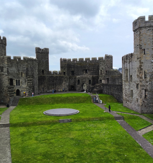 Inside the walls of Caernarfon Castle