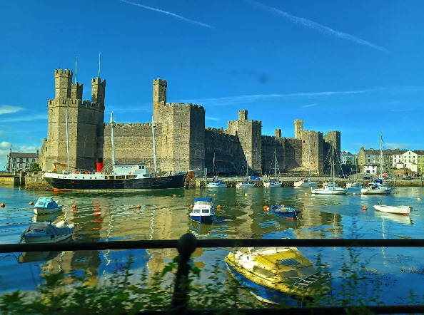 Caernarfon Castle viewed from the River Seiont